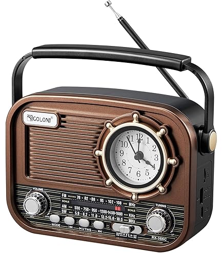 Amazon.co.jp: レトロラジオ ポータブル ラジオ 木製 ラジオ AM FM